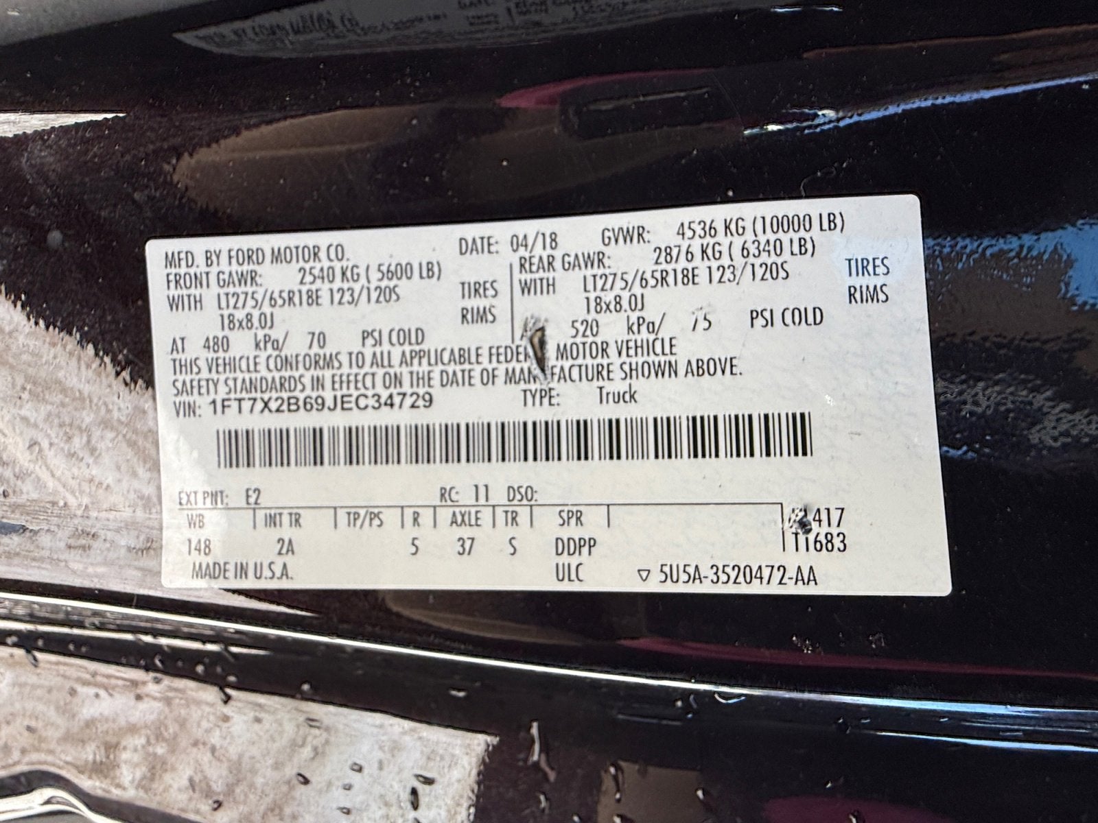 2018 Ford Super Duty F-250 SRW XLT