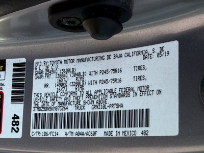 2019 Toyota Tacoma 4WD SR5