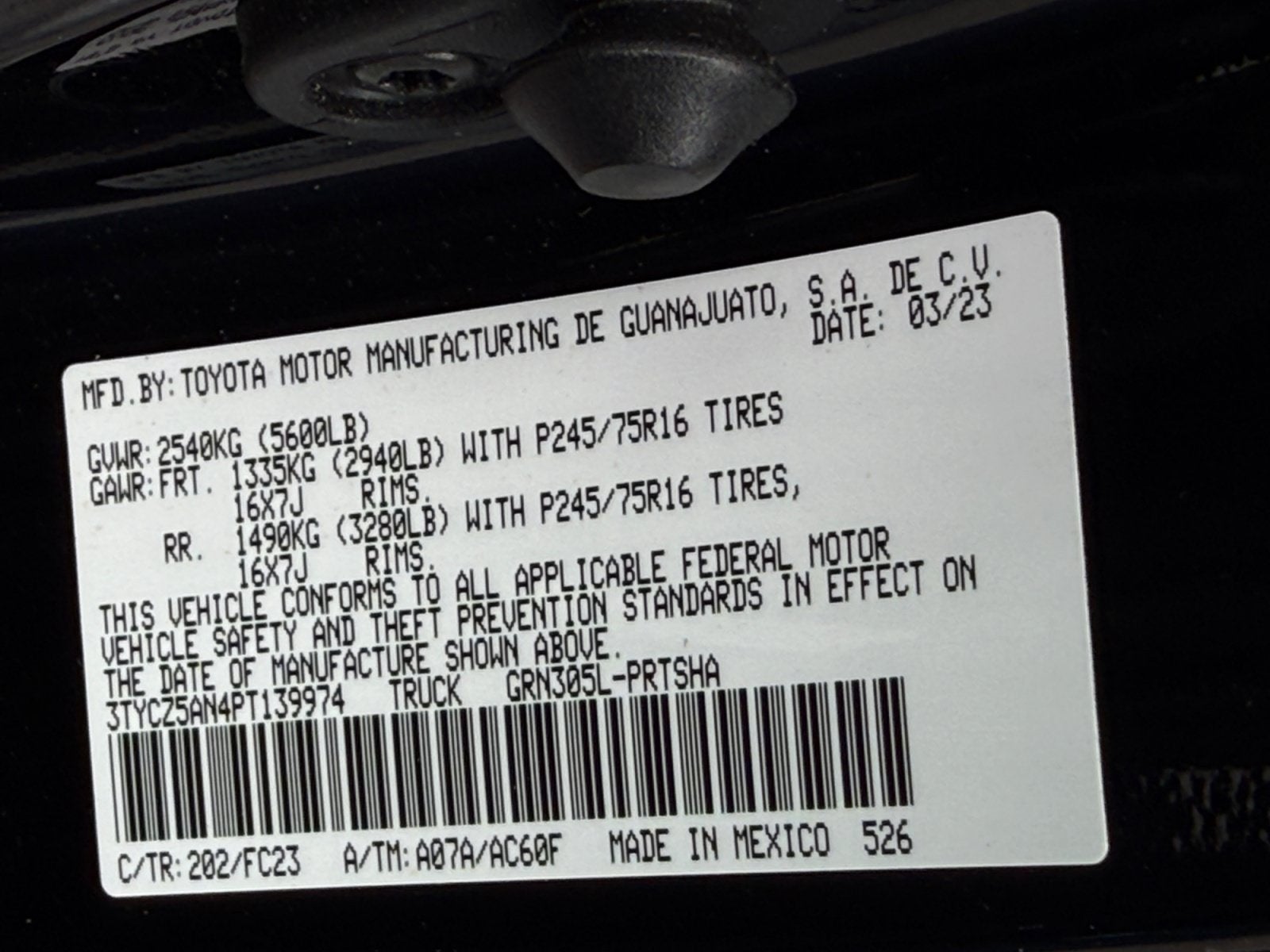 2023 Toyota Tacoma 4WD SR5