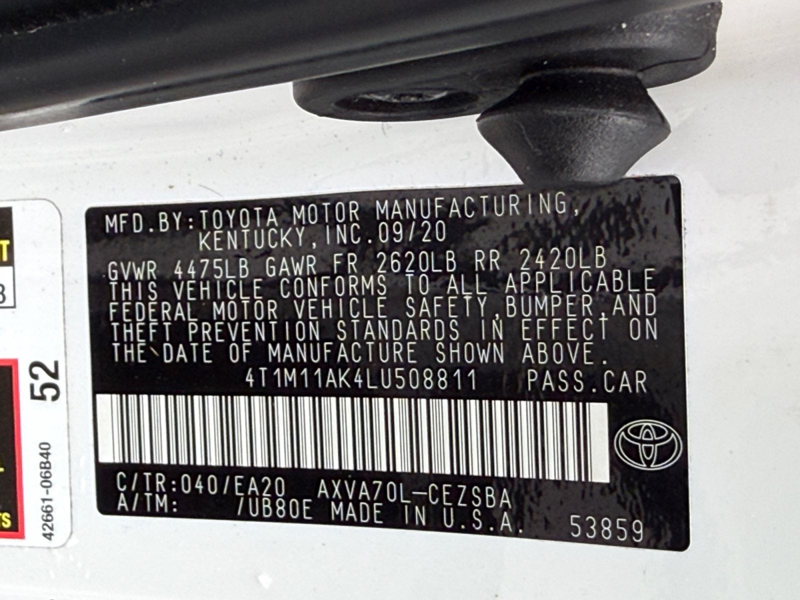 2020 Toyota Camry SE