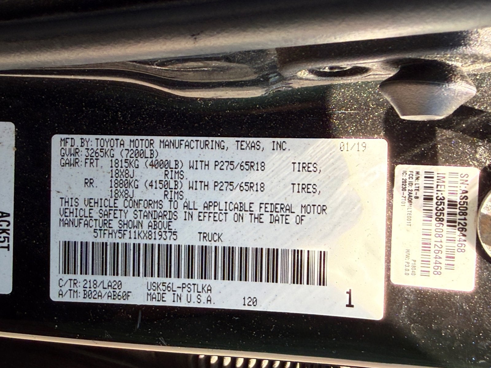 2019 Toyota Tundra 4WD Limited
