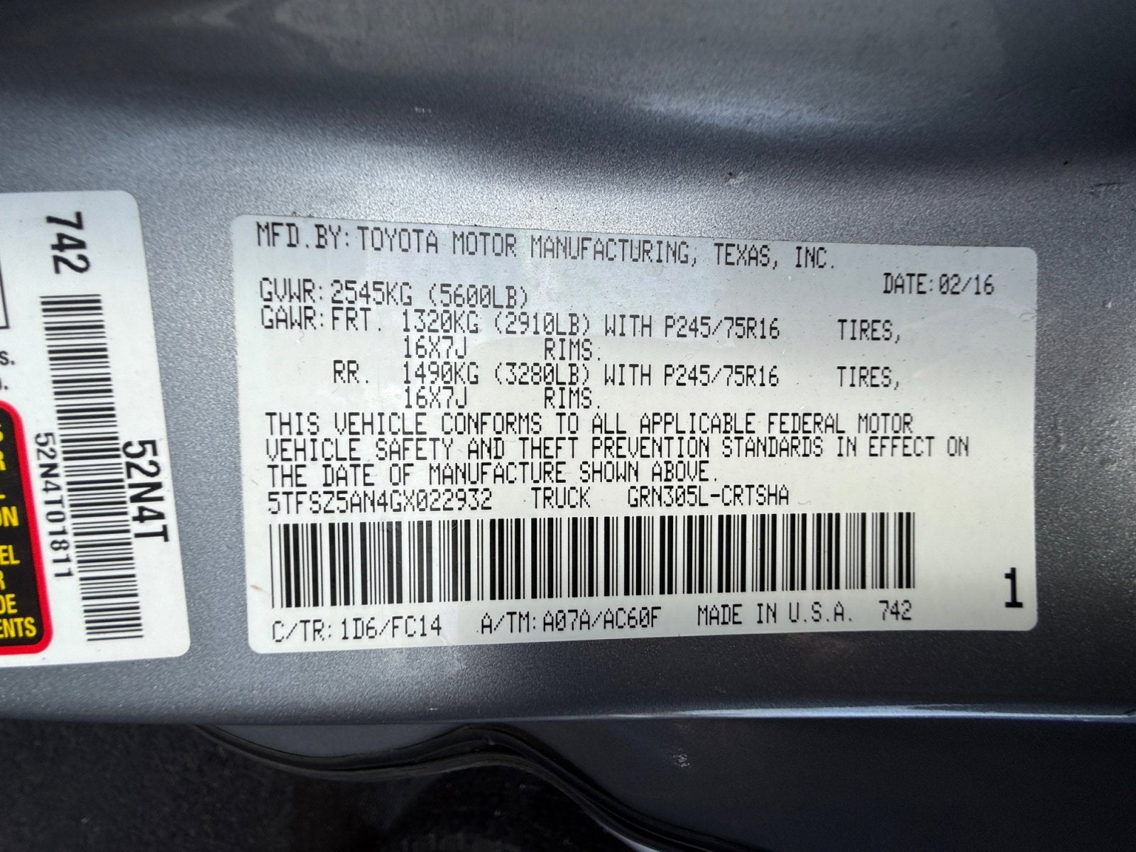 2016 Toyota Tacoma SR5