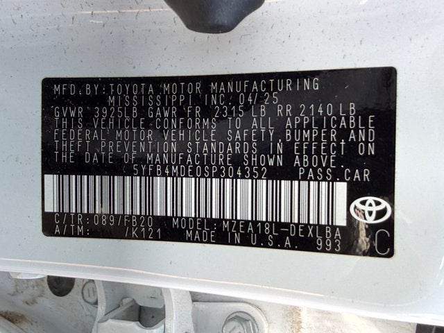 2025 Toyota Corolla LE