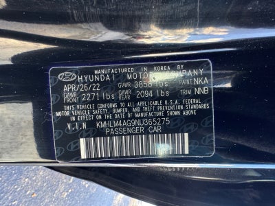 2022 Hyundai ELANTRA SEL