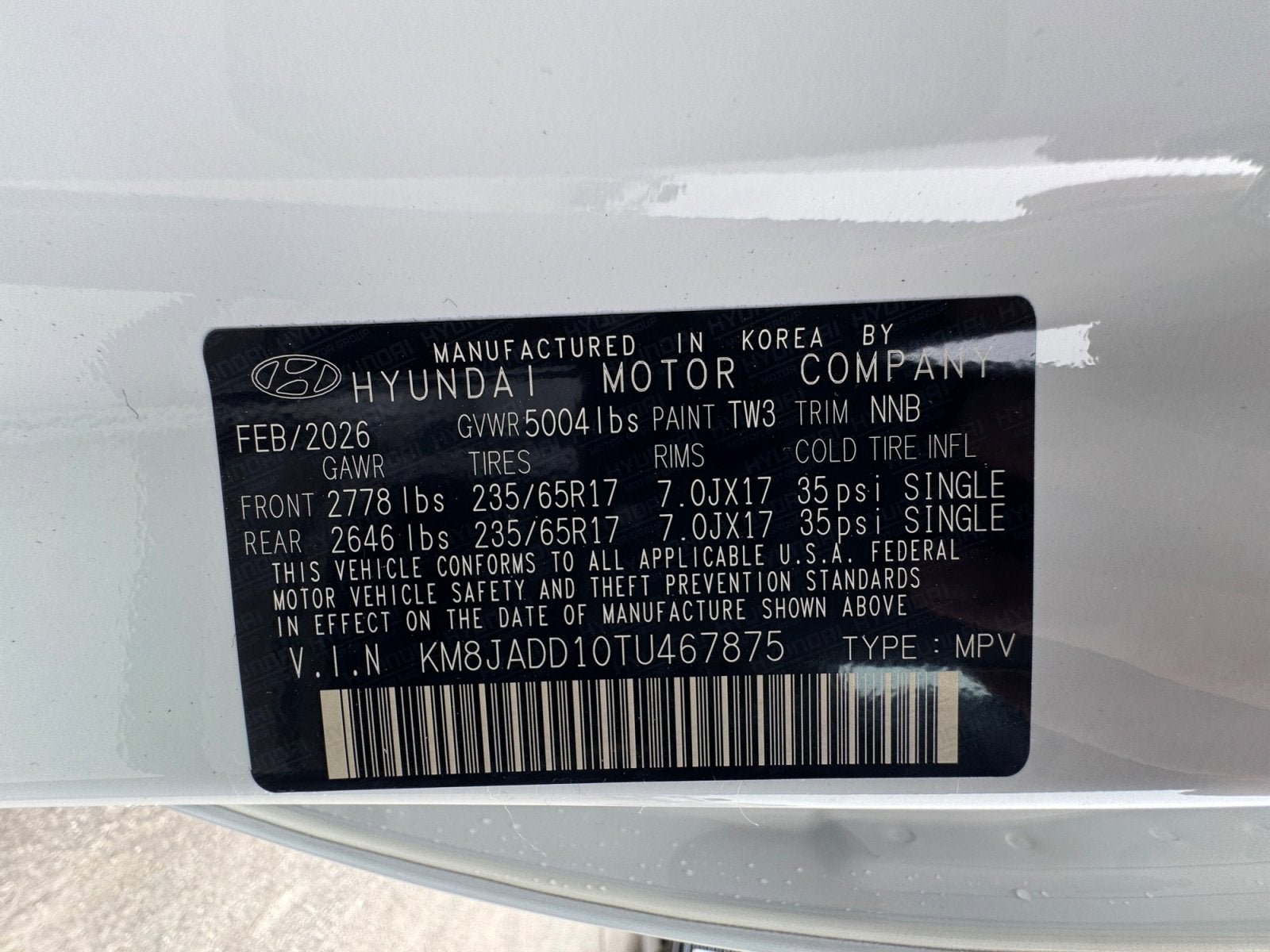 2026 Hyundai TUCSON HYBRID Blue