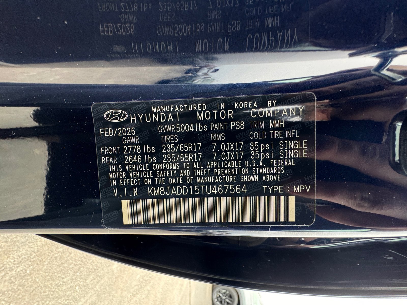 2026 Hyundai TUCSON HYBRID Blue