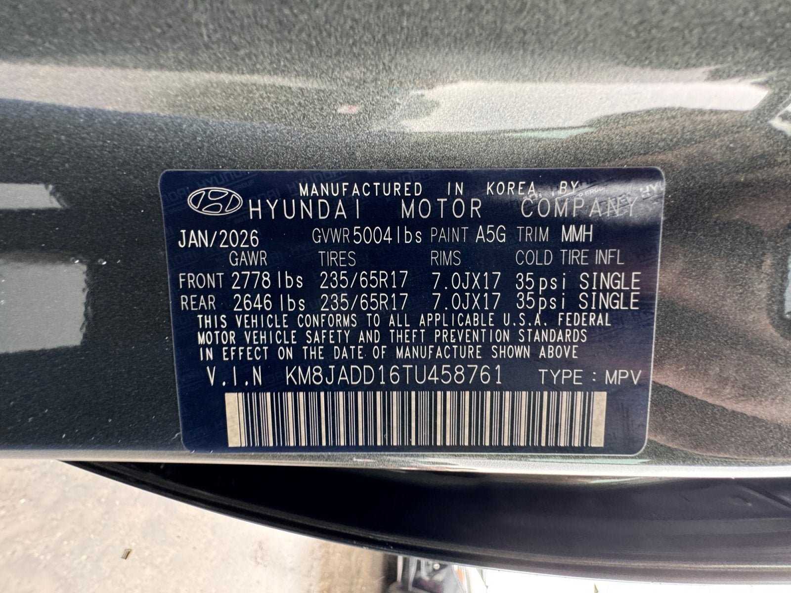2026 Hyundai TUCSON HYBRID Blue