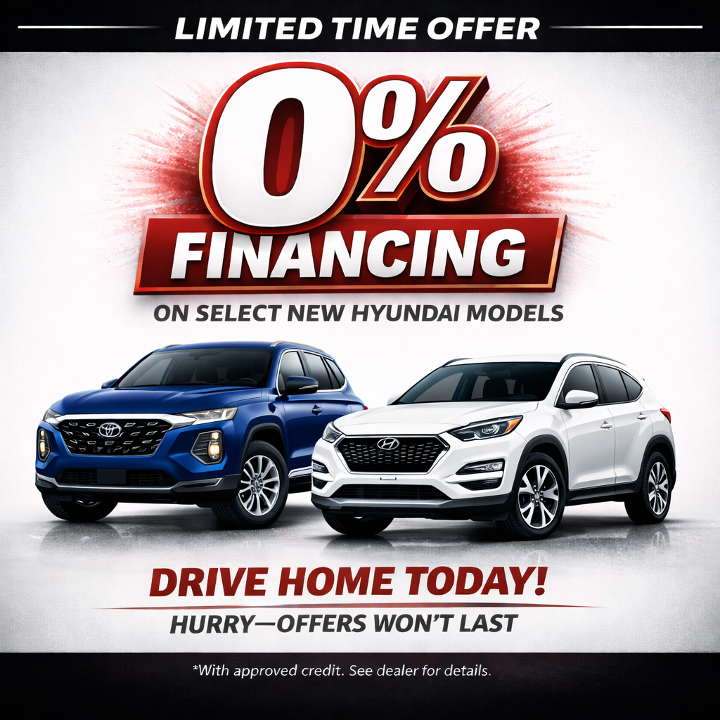 0% Financing on Select New Vehicles